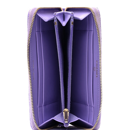 Chanel Caviar Quilted Medium Zip Around Wallet Purple 5 of 8