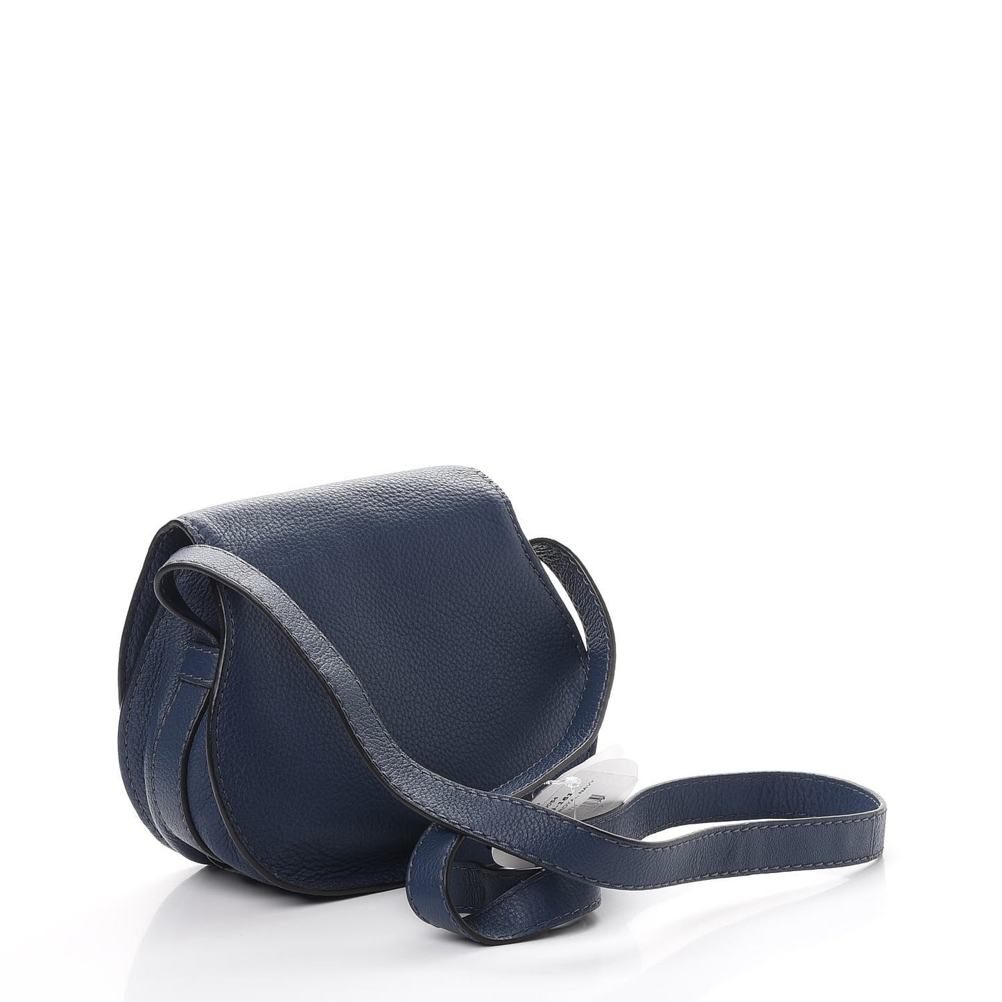 Calfskin Mini Marcie Round Crossbody Bag Royal Navy
