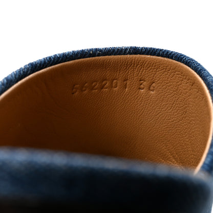 Loewe Ripped Denim 90 Mules Washed Denim 9 of 9
