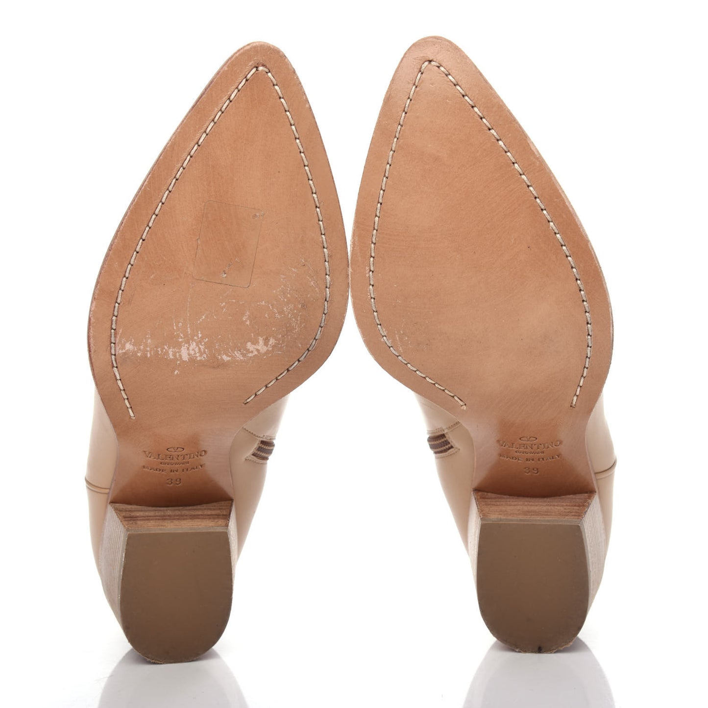 Calfskin Embroidered Texan 50mm Cowboy Ankle Boots 39 Naturale