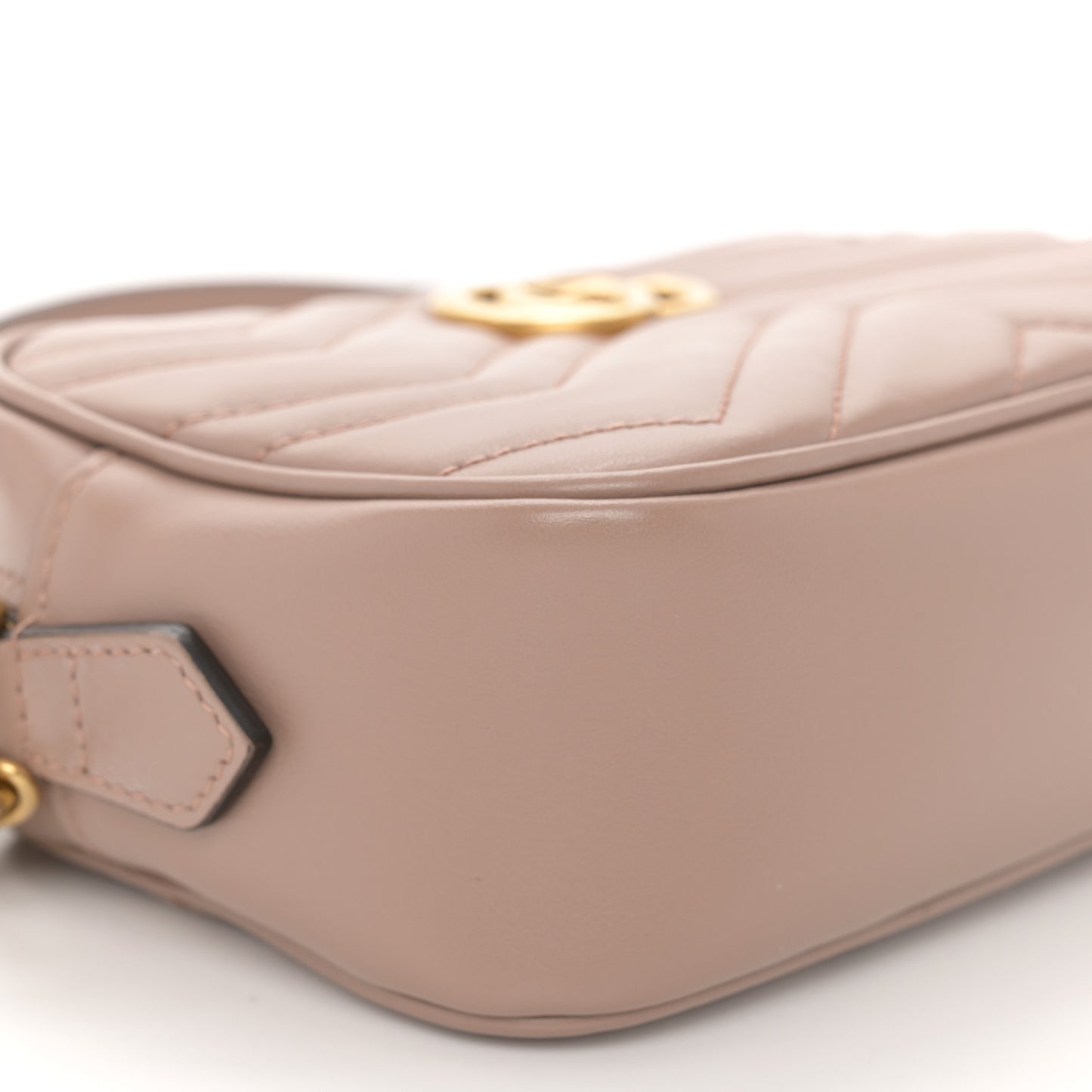 Calfskin Matelasse Mini GG Marmont Chain Shoulder Bag Porcelain Rose