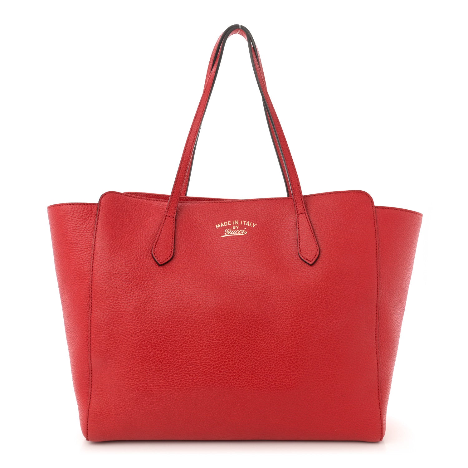 Gucci Dollar Calfskin Medium Swing Tote Red 1 of 10