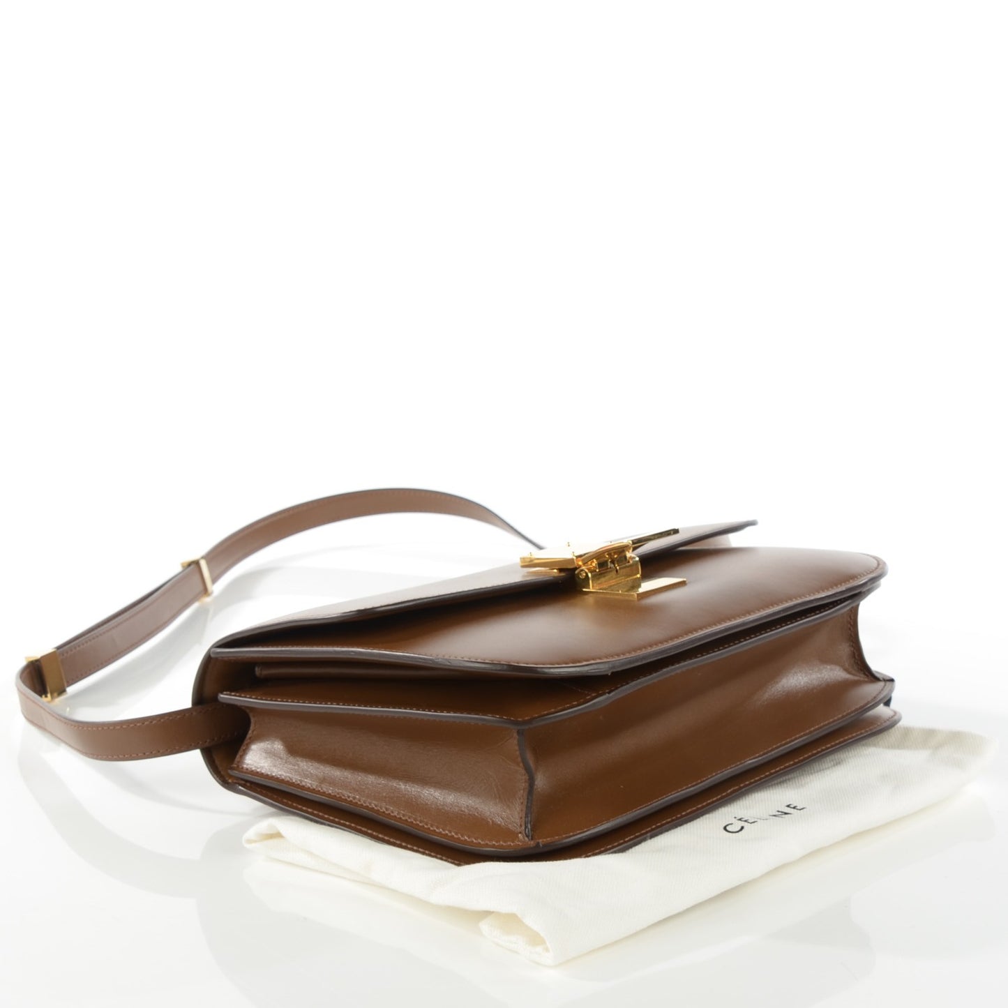 Smooth Calfskin Medium Classic Box Flap Bag Chestnut