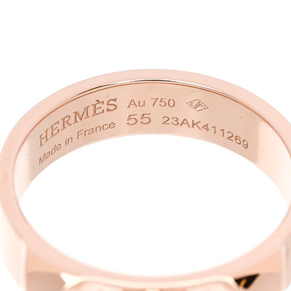 Hermes 18K Rose Gold PM Collier De Chien Ring 55 7.25 4 of 5