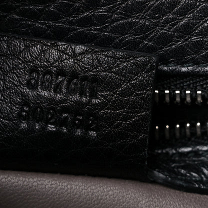 Gucci Calfskin Studded Medium Miss Bamboo Shoulder Bag Black 7 of 12