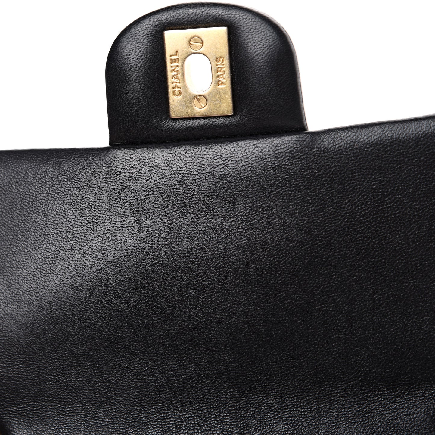 Lambskin Quilted Mini Rectangular Flap Black