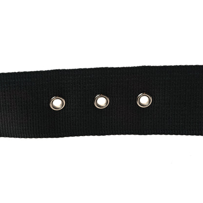 Chanel Canvas CC Logo Record Belt 70 28 70 28 Black Red 4 of 5