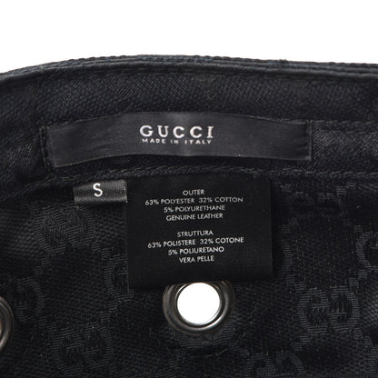 Gucci Monogram Military Horsebit Buckle Cap S Black 7 of 7