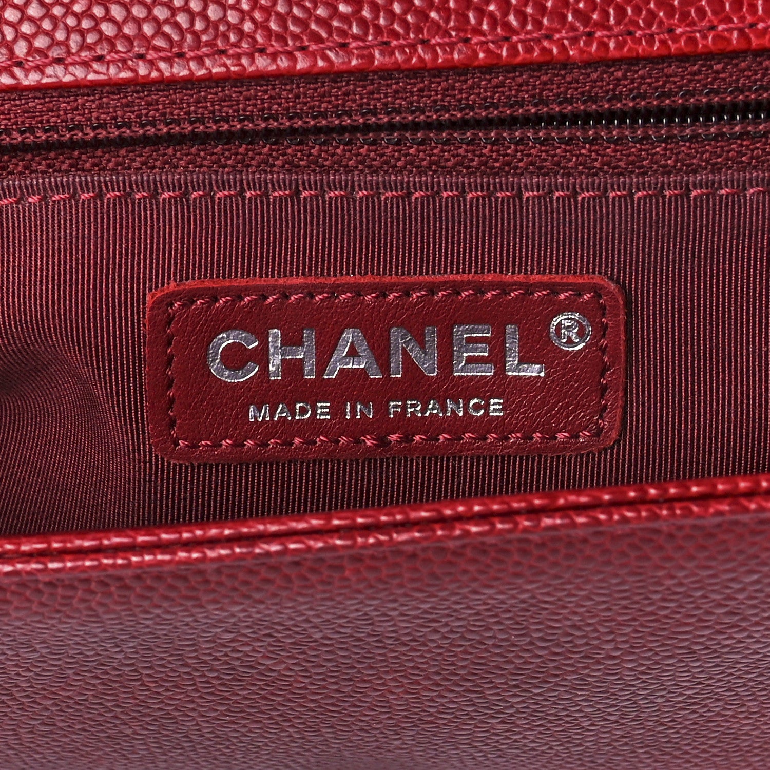 Chanel Caviar Quilted New Medium Boy Flap Dark Red 6 of 11