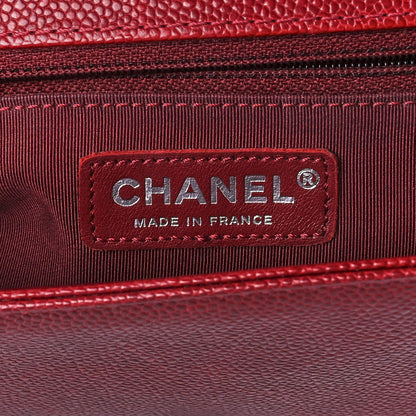 Chanel Caviar Quilted New Medium Boy Flap Dark Red 6 of 11