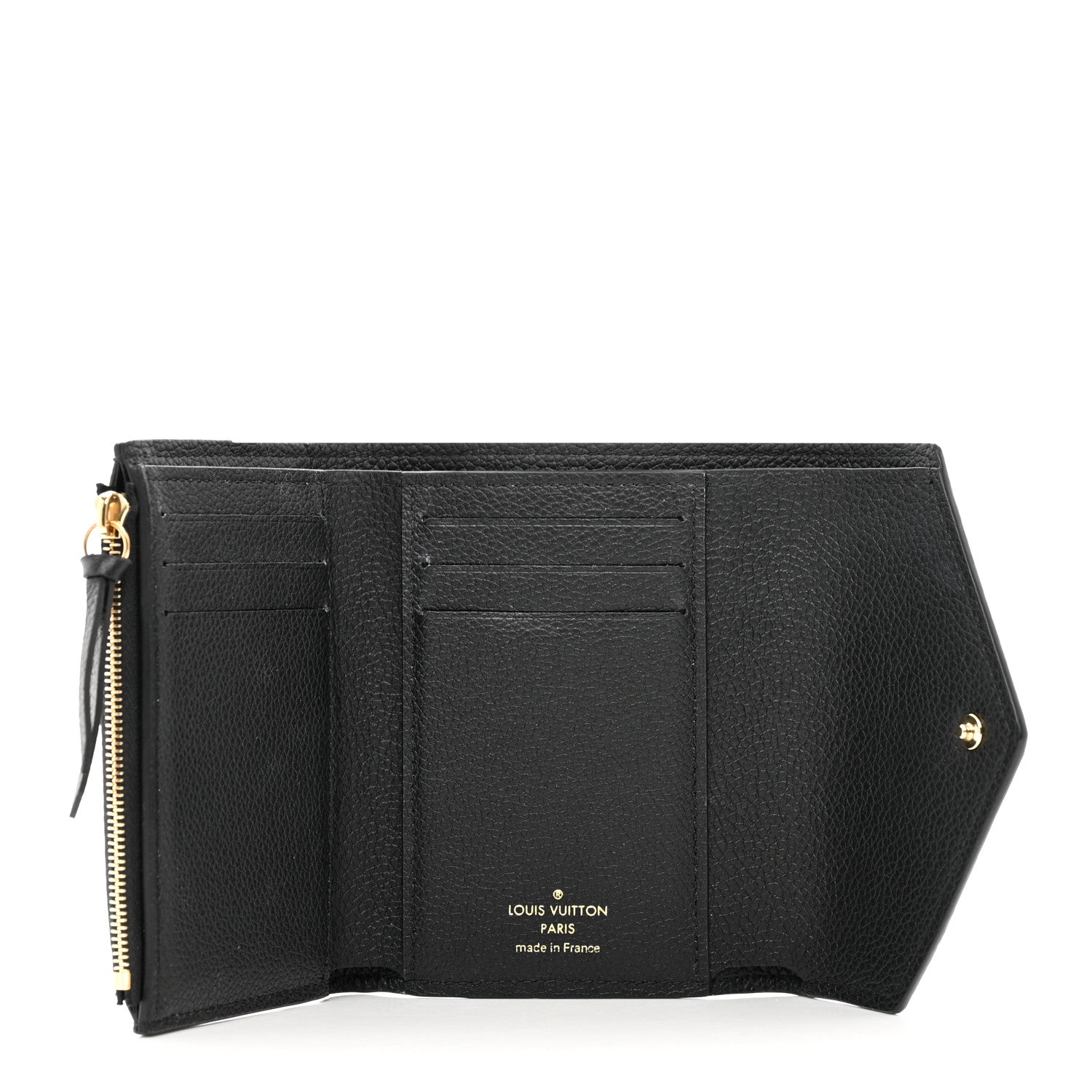 Louis Vuitton Empreinte Monogram Giant Victorine Wallet Black Beige 5 of 6