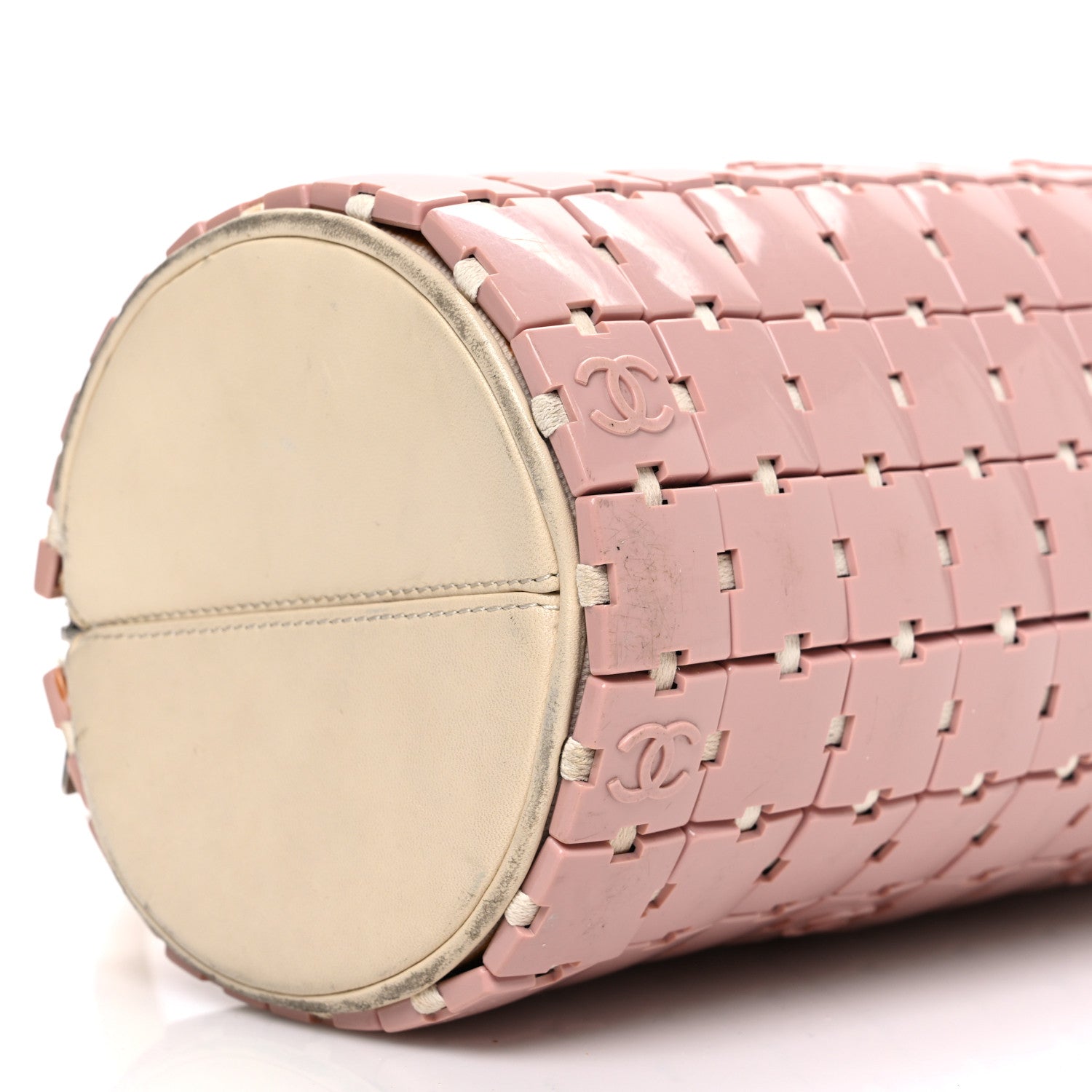 Chanel Lambskin Resin Tile Bowler Pink 9 of 12