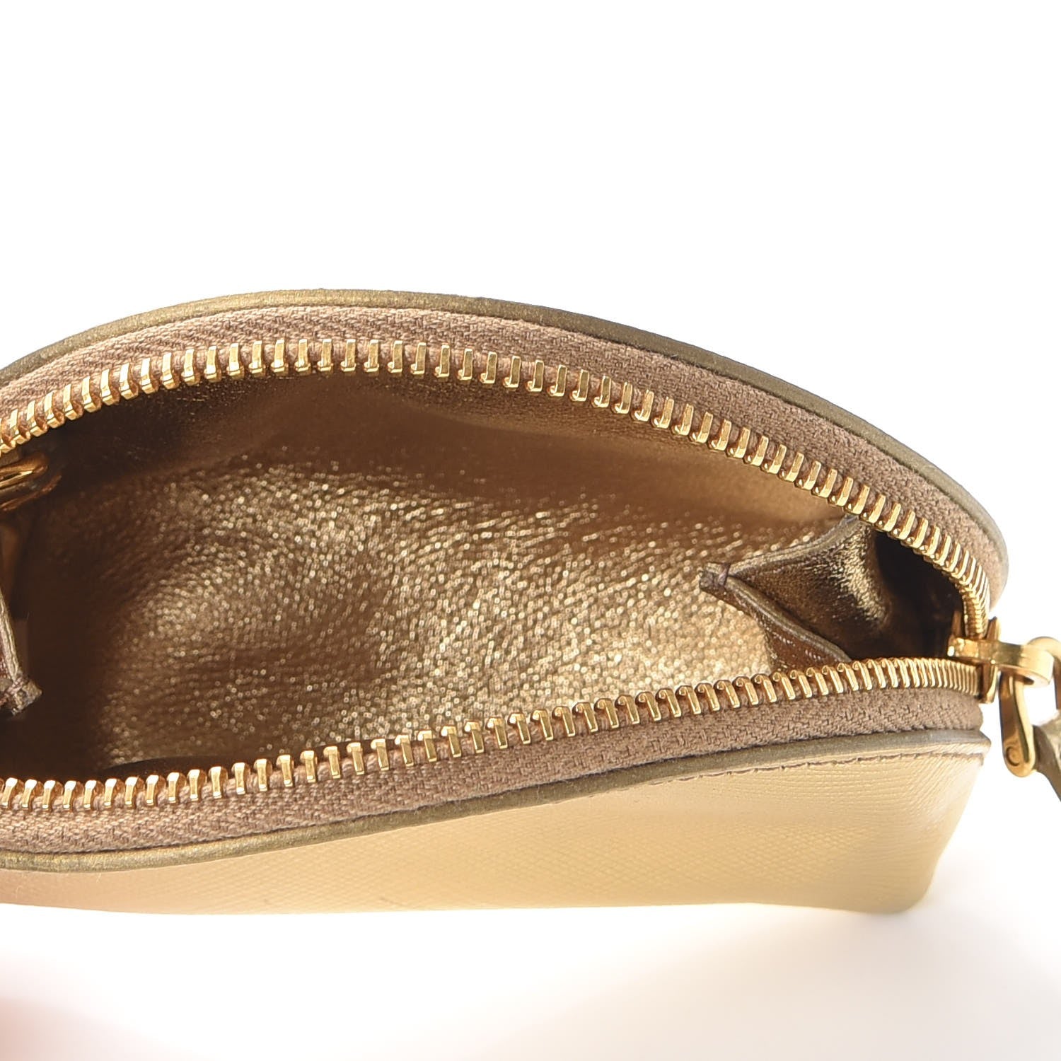 Prada Saffiano Metal Coin Purse Gold 5 of 10