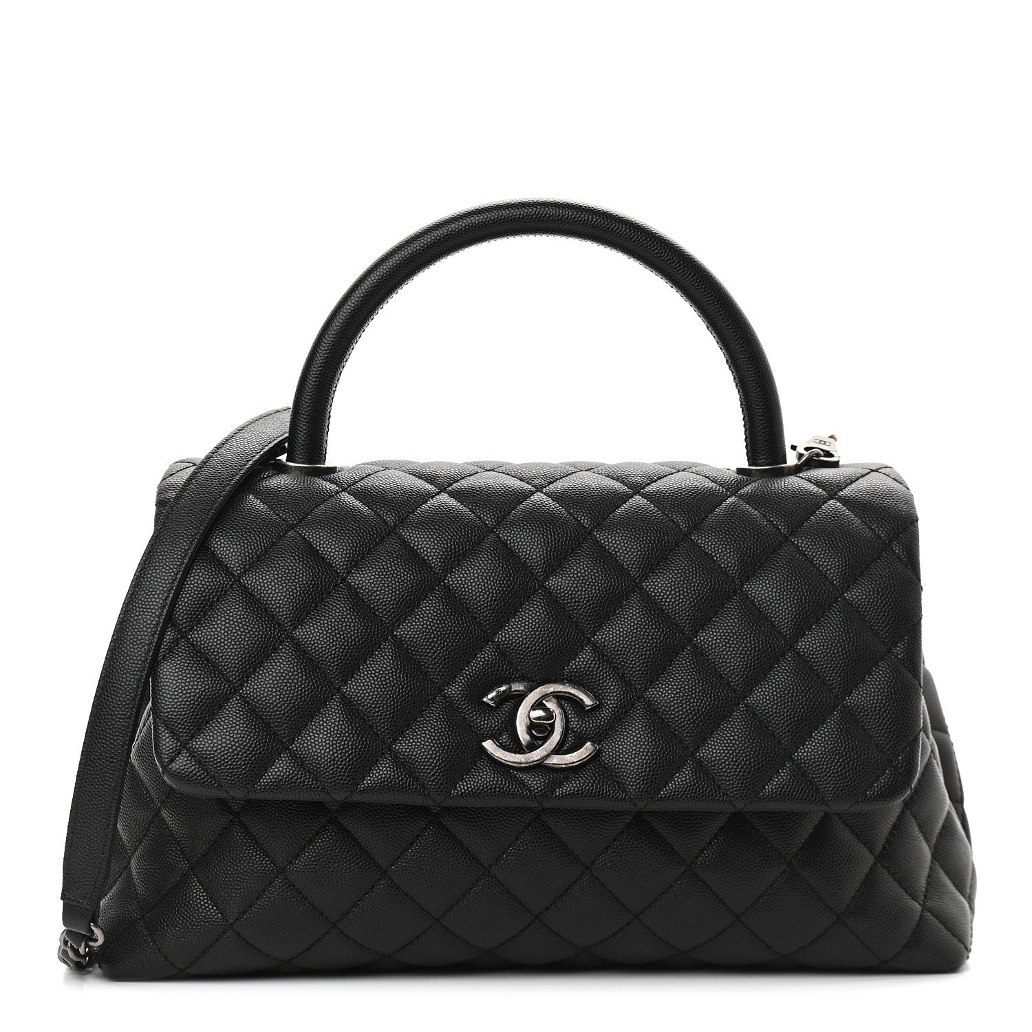 Chanel Caviar Quilted Small Coco Handle Flap Black 1 of 10