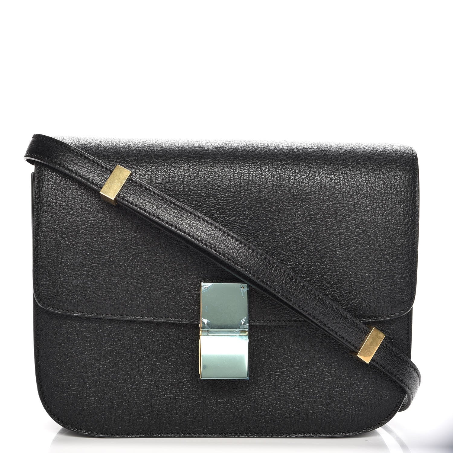 Celine Goatskin Medium Classic Box Flap Bag Black 1 of 8
