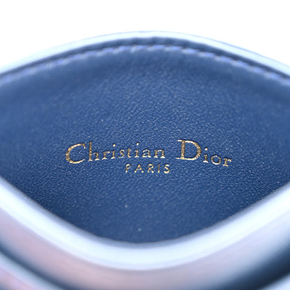 Christian Dior Supple Calfskin Cannage Caro Fresia Card Holder Navy 6 of 9