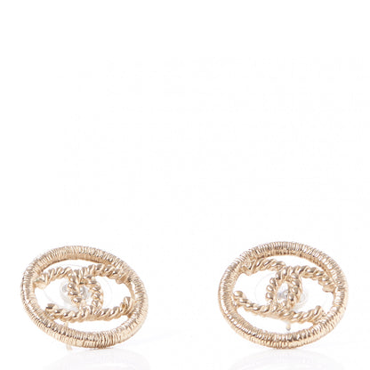 Chanel Twisted CC Earrings Light Gold 5 of 9
