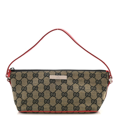 Gucci Monogram Boat Pochette Red 1 of 12