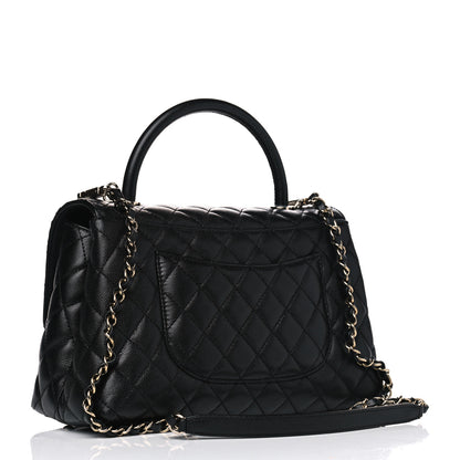 Chanel Caviar Quilted Small Coco Handle Flap Black 3 of 5