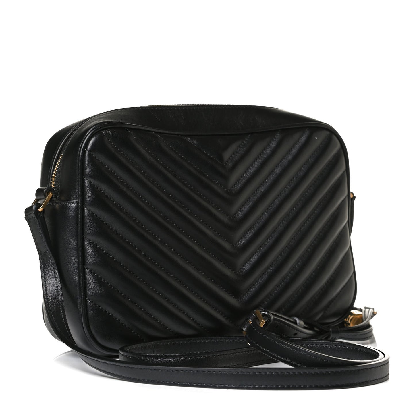 Calfskin Matelasse Monogram Lou Camera Bag Black