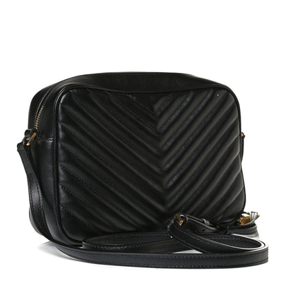Saint Laurent Calfskin Matelasse Monogram Lou Camera Bag Black 3 of 13