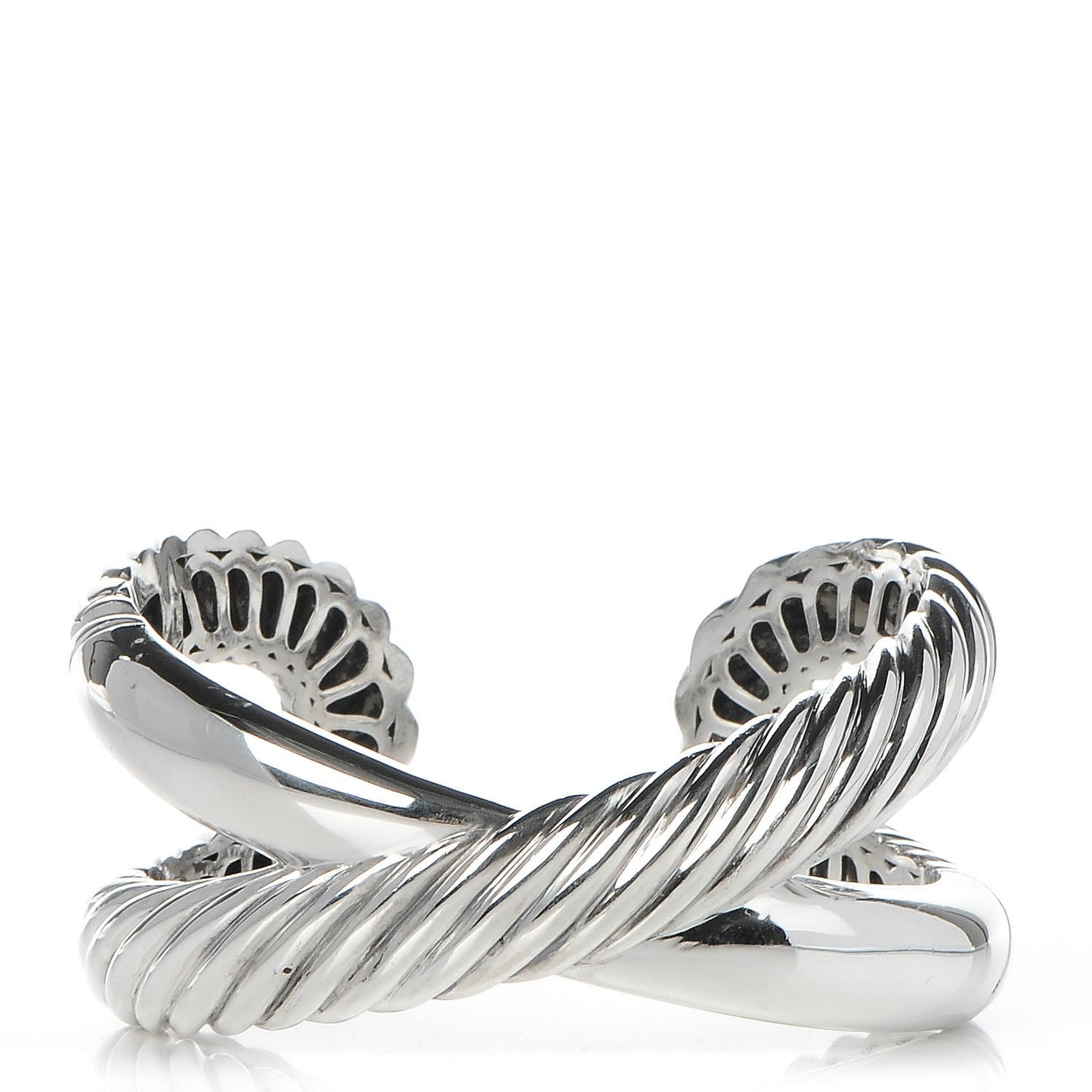 Sterling Silver Crossover Cuff