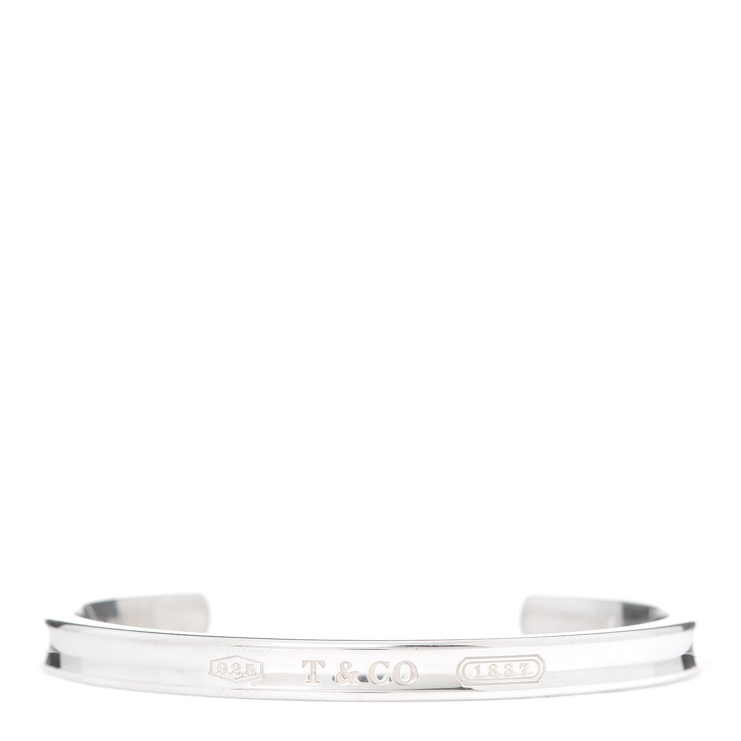 Tiffany Sterling Silver Narrow 1837 Cuff Bracelet 1 of 4