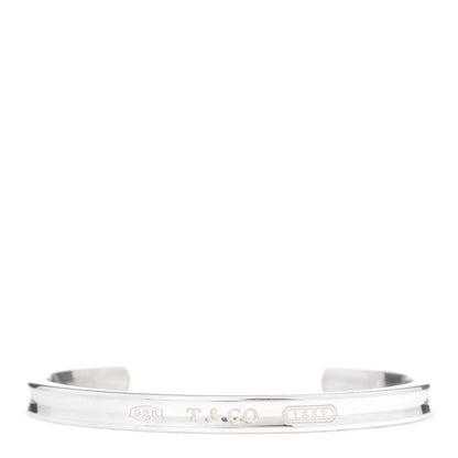Tiffany Sterling Silver Narrow 1837 Cuff Bracelet 1 of 4