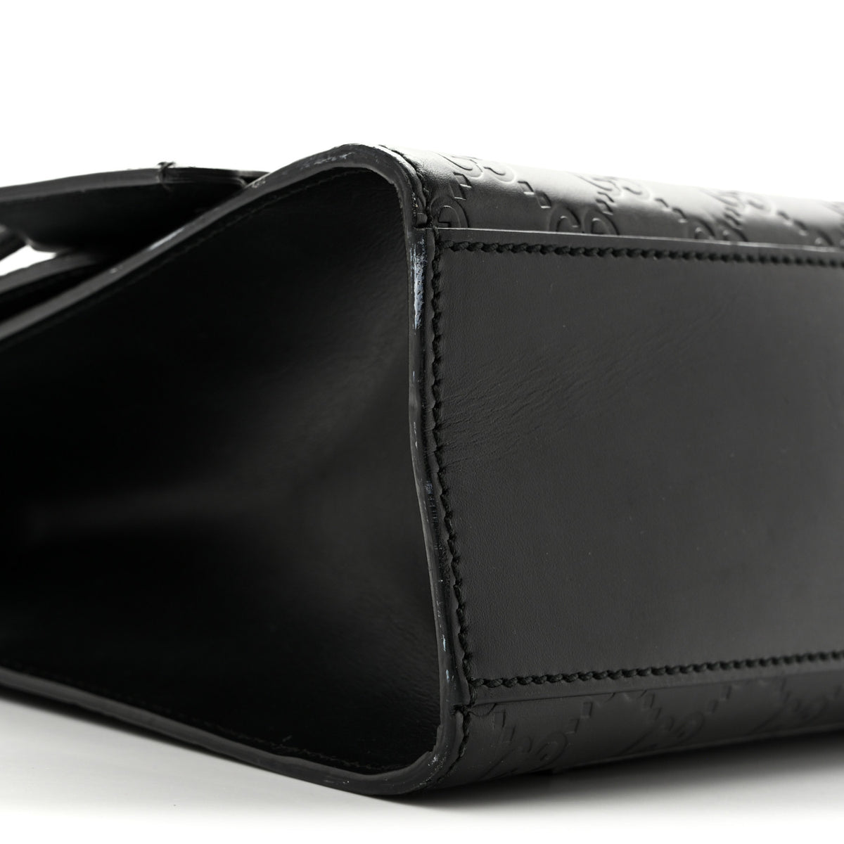Gucci Guccissima Medium Padlock Shoulder Bag Black 9 of 14