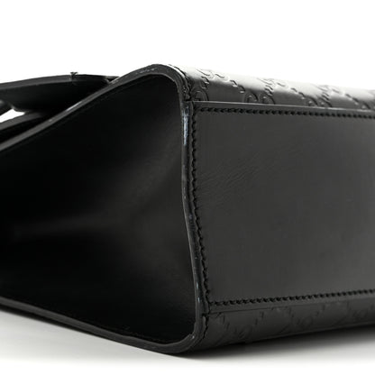 Gucci Guccissima Medium Padlock Shoulder Bag Black 9 of 14