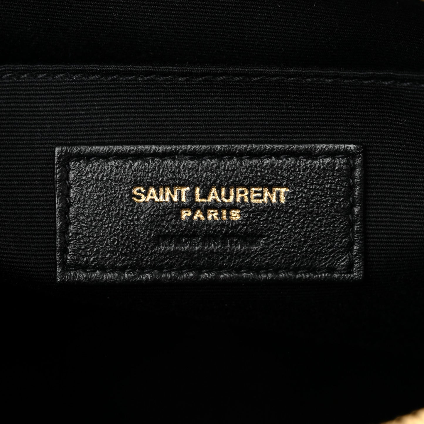 Calfskin Matelasse Monogram Lou Camera Bag Black