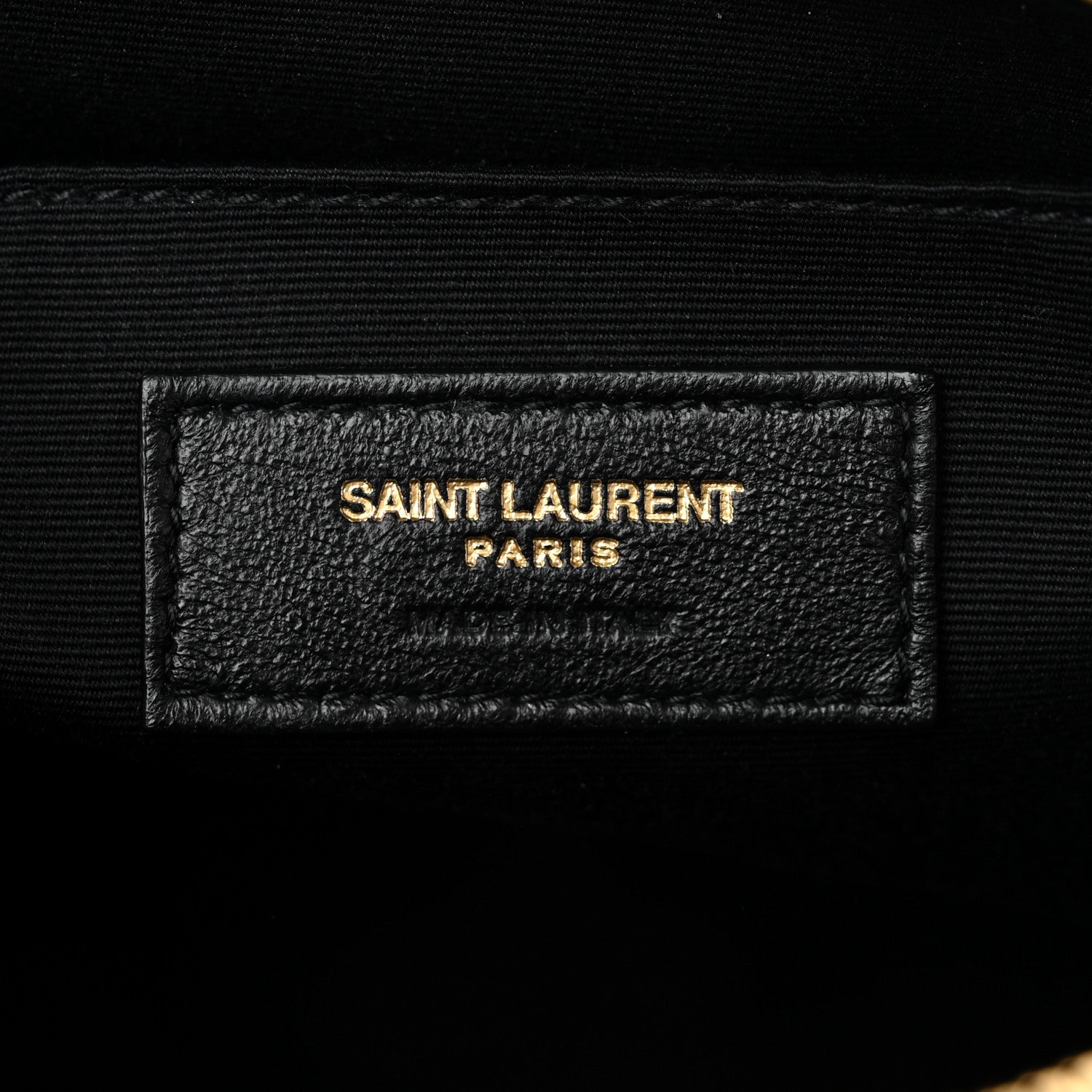 Saint Laurent Calfskin Matelasse Monogram Lou Camera Bag Black 6 of 10