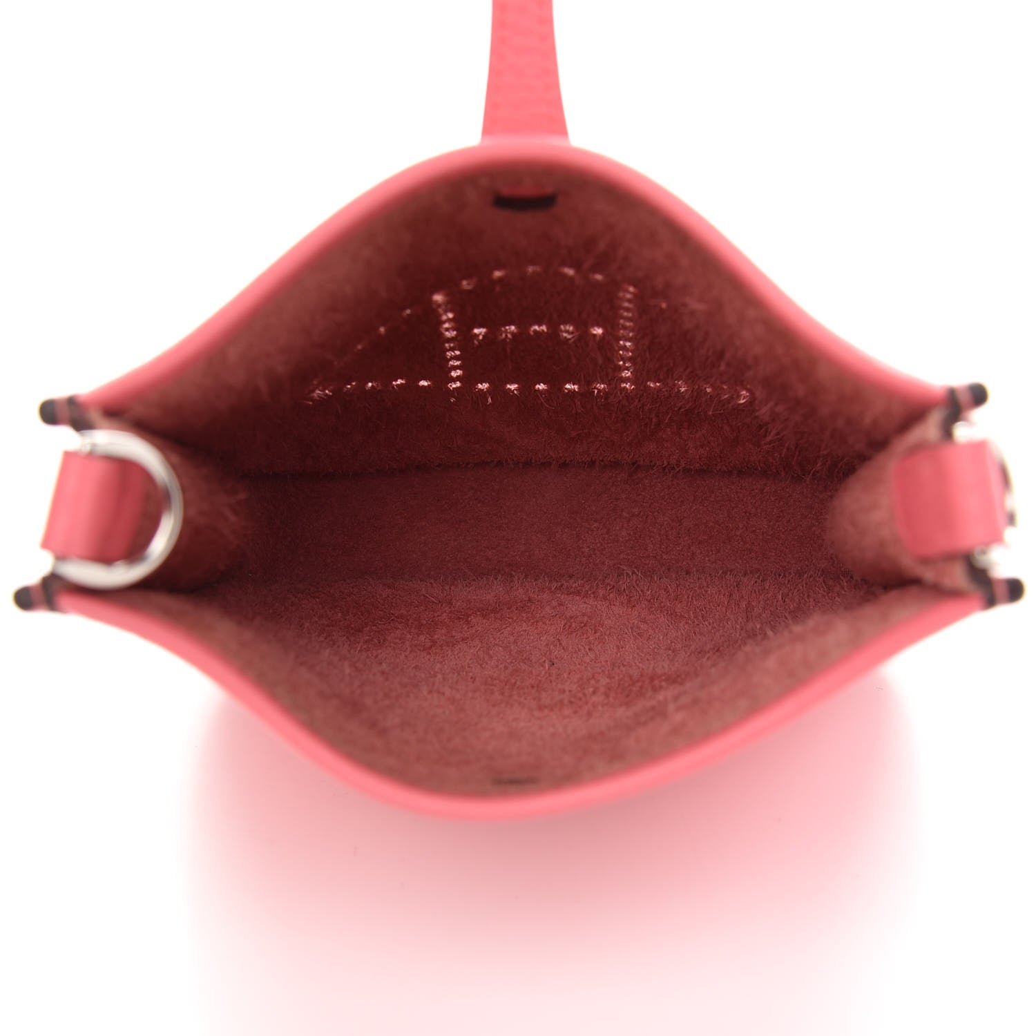 Hermes Taurillon Clemence Amazone Evelyne TPM Rose Azalee Rouge Pivoine 5 of 11