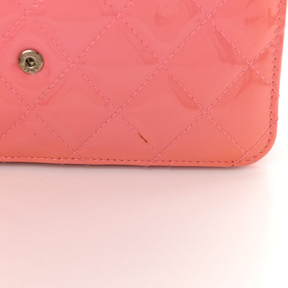 Chanel Patent Quilted Wallet On Chain WOC Coral 14 of 16