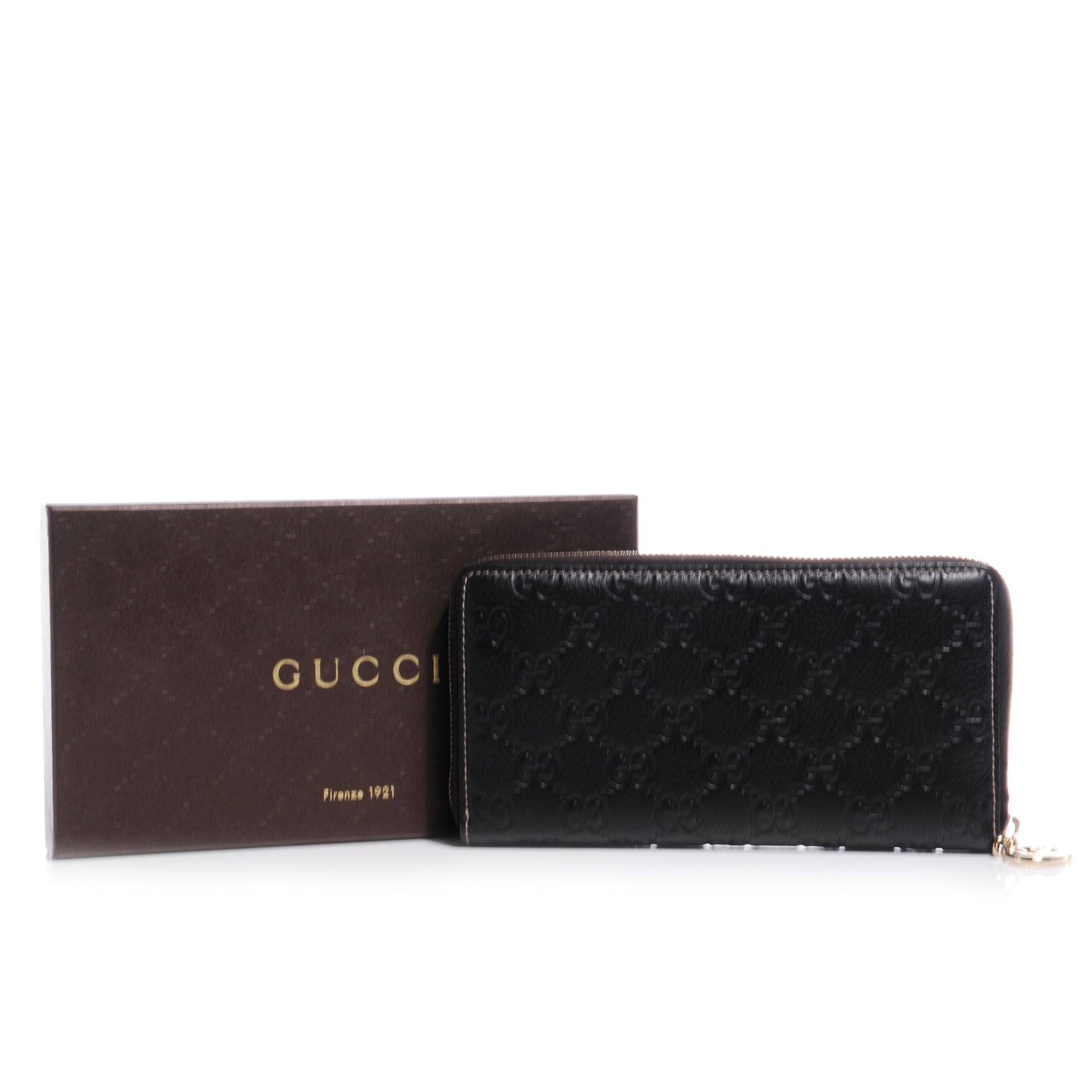 Gucci Guccissima GG Pierce Zip Around Wallet Dark Brown 7 of 7
