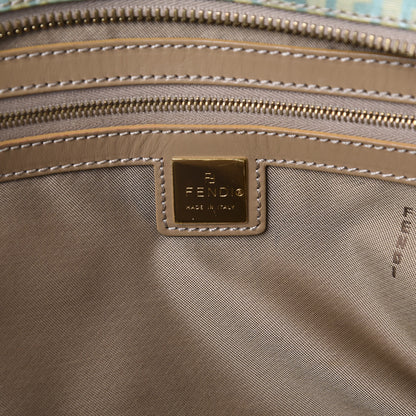 Fendi Vinyl Zucchino Pocket Shoulder Bag Blue 8 of 9
