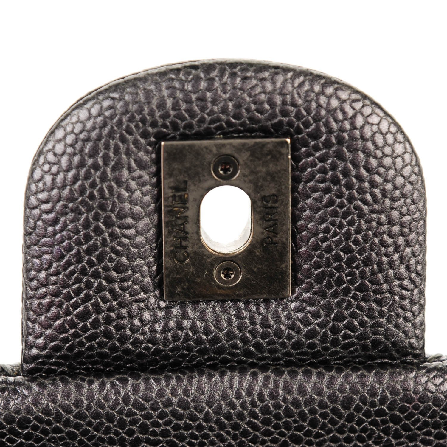Chanel Iridescent Quilted Small Chic Caviar Flap Dark Silver 6 of 8