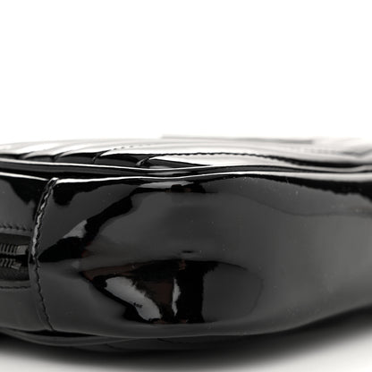 Saint Laurent Patent Calfskin Matelasse Monogram Mini Lou Camera Bag Black 9 of 11