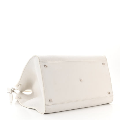 The Row Grained Calfskin Soft Margaux 17 White 4 of 13