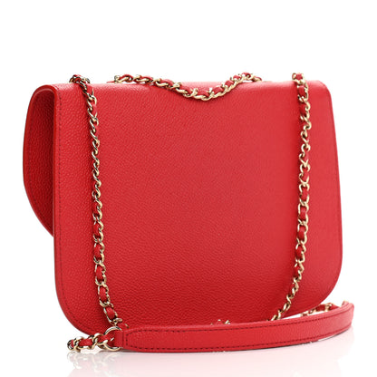 Chanel Caviar Flap CC Shoulder Bag Red 2 of 9