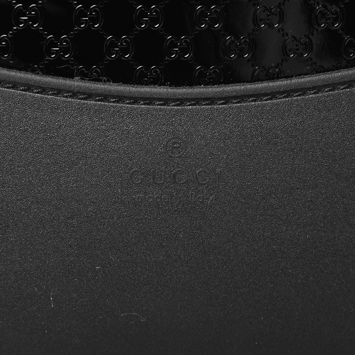 Patent Microguccissima Carry On Suitcase Black