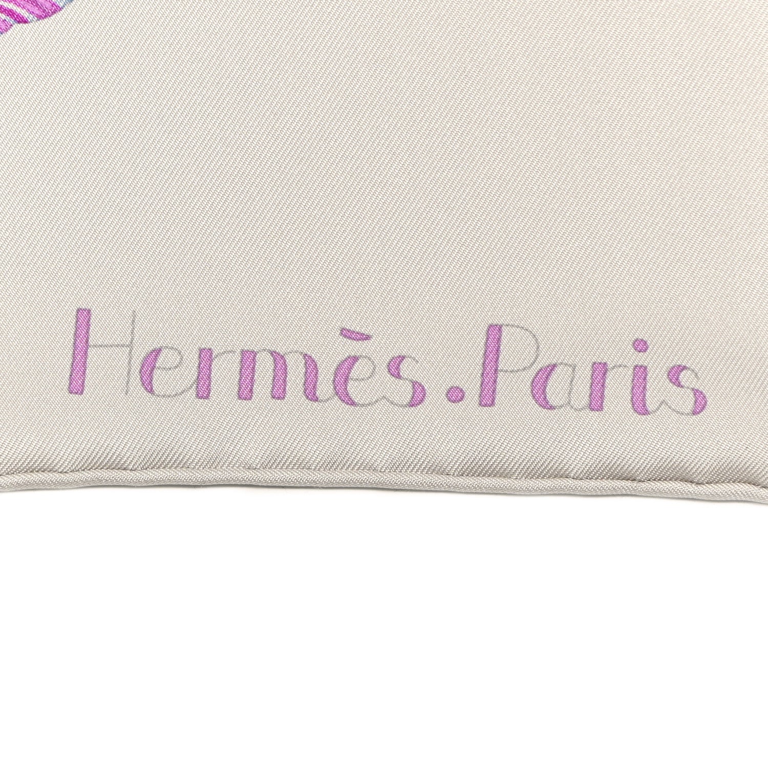 Hermes Silk Tulipomanie Scarf 90 Argent Violet Bleu 2 of 5