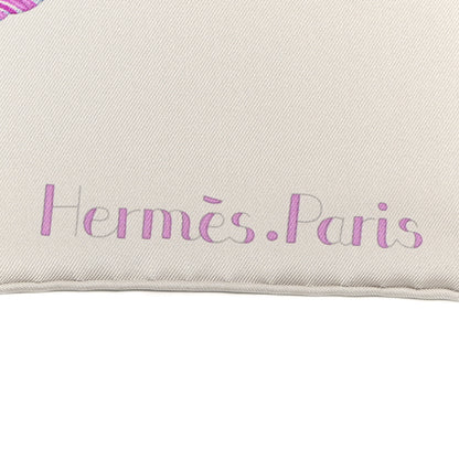 Hermes Silk Tulipomanie Scarf 90 Argent Violet Bleu 2 of 5