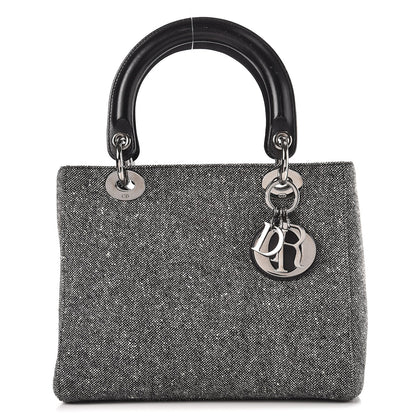 Christian Dior Tweed Medium Lady Dior Black 1 of 11