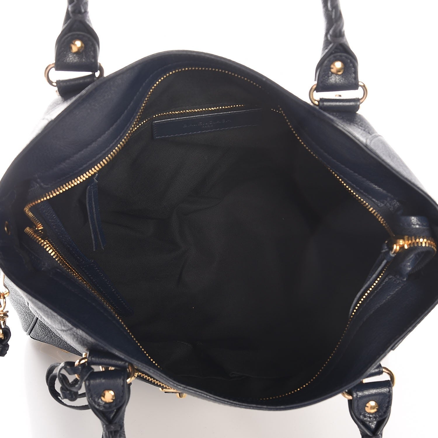 Balenciaga Chevre Gold Metallic Edge Hardware Velo Bleu Nuit Dark Sea 6 of 8