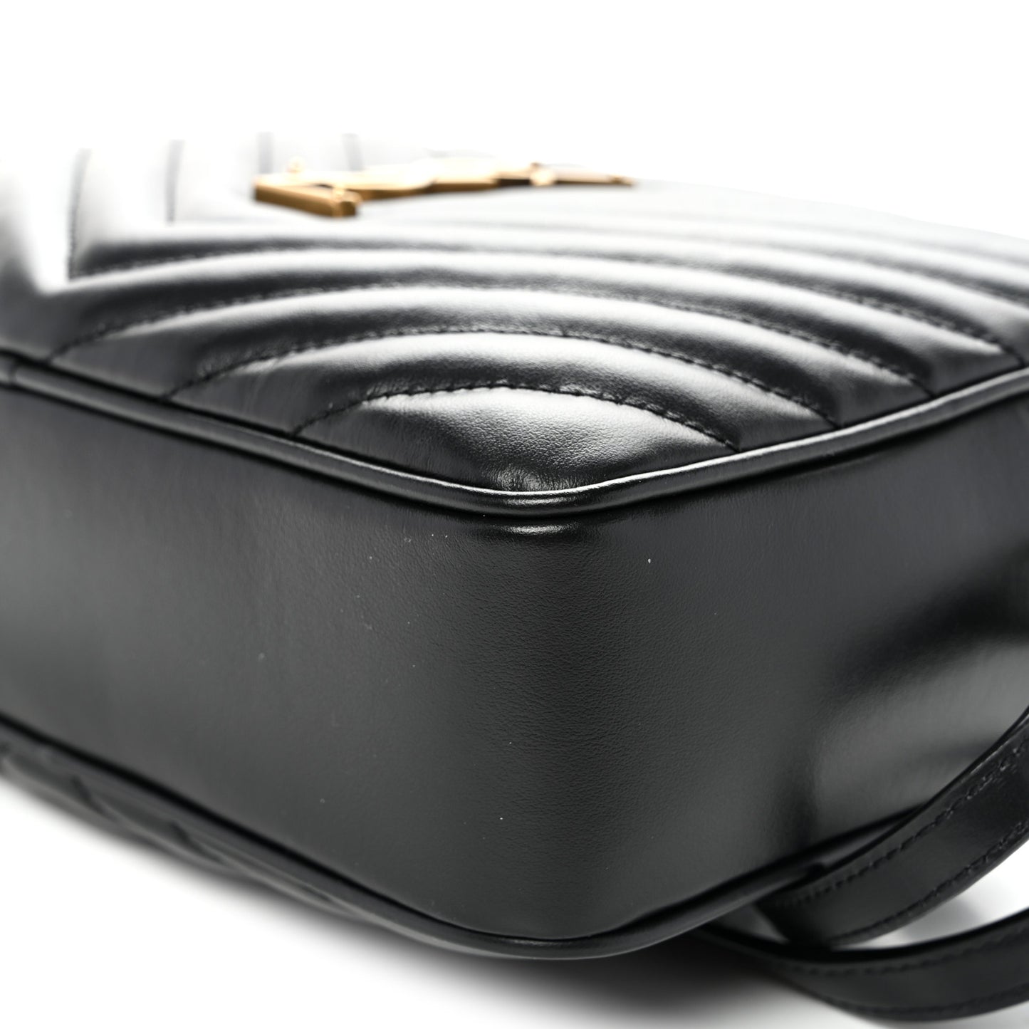 Calfskin Matelasse Monogram Lou Camera Bag Black
