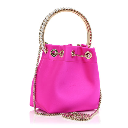 Jimmy Choo Satin Crystal Embellished Bon Bon Bag Fuchsia 2 of 6