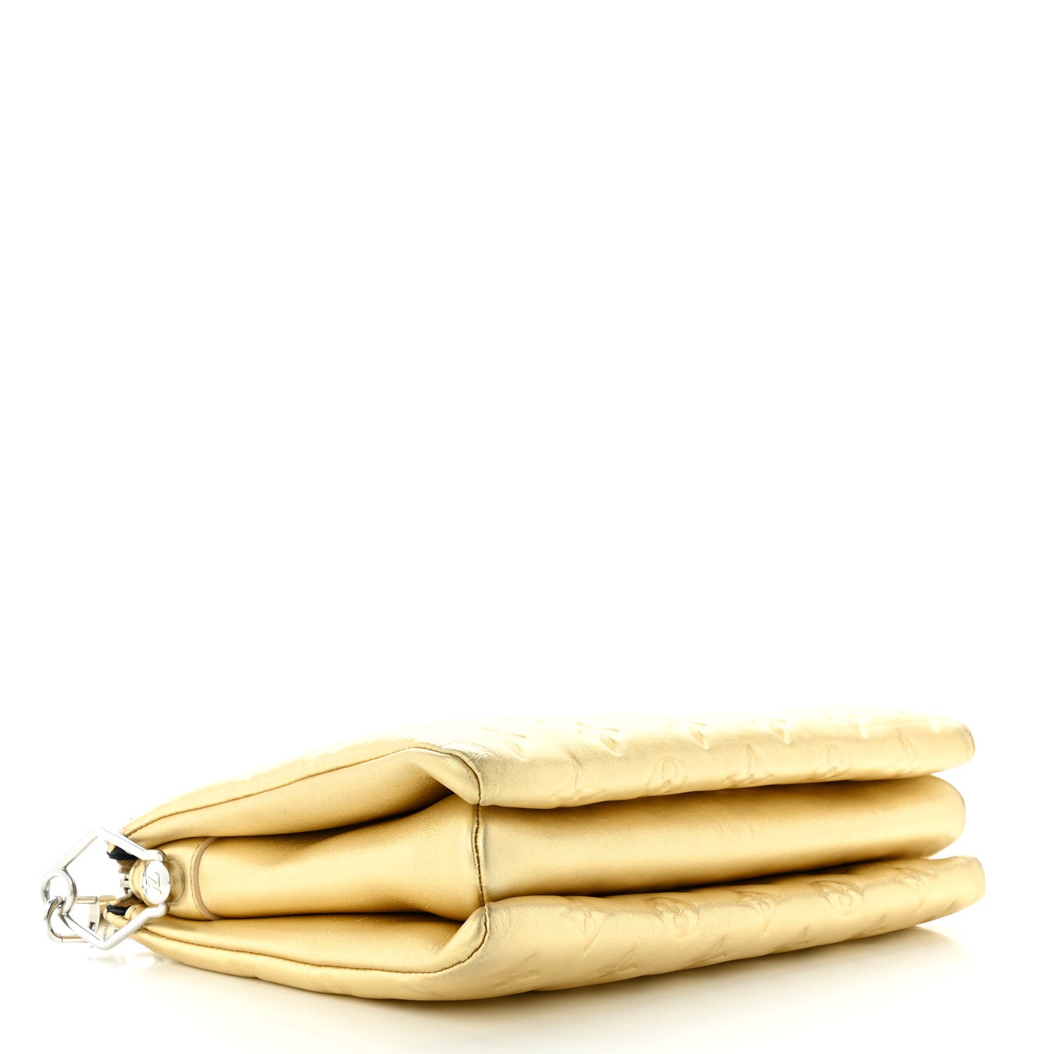 Louis Vuitton Lambskin Embossed Monogram Coussin PM Gold 4 of 9