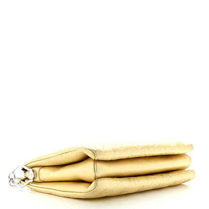 Louis Vuitton Lambskin Embossed Monogram Coussin PM Gold 4 of 9
