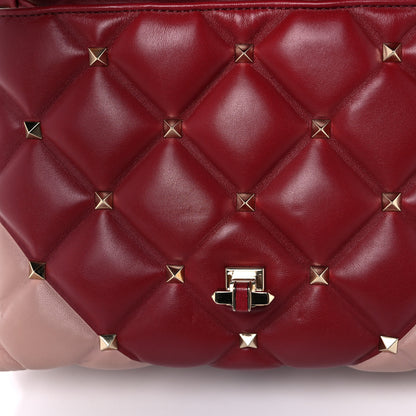 Valentino Garavani Nappa Medium Candystud Top Handle Bag Poudre Rubino 12 of 16